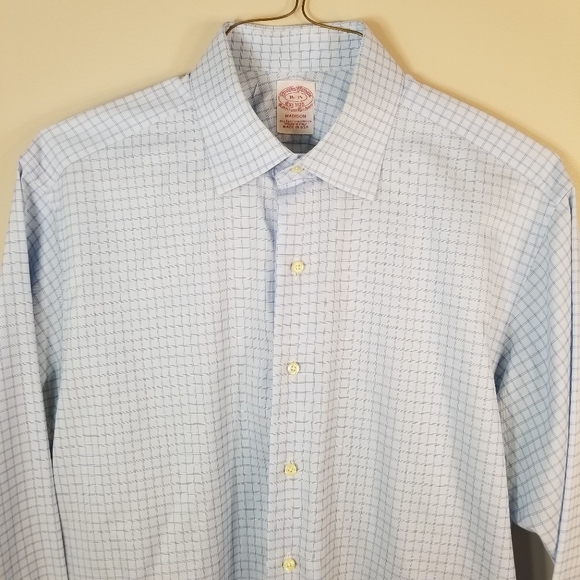 Brooks Brothers Madison Check Dress Shirt 16-35 - Picture 4 of 16